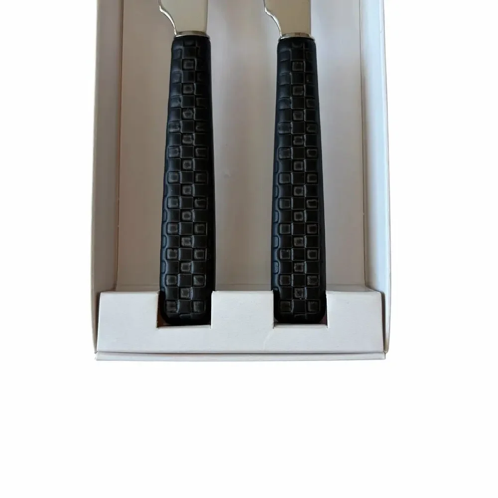 MacKenzie-Childs Everyday Black Spreaders Set of 2 New in Original Box